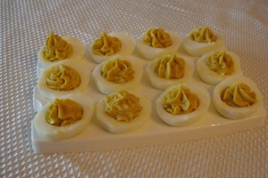 Mango Curry Eggs from the pastry bag