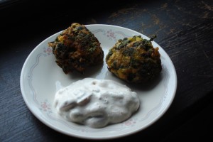 Vegetable Pakora with Raita