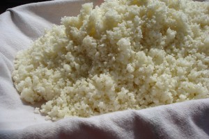 Cauliflower "riced"