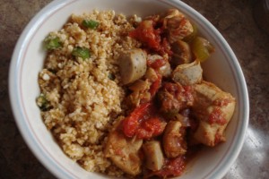 Chicken & Sausage Jambalaya with Cauliflower "Rice"
